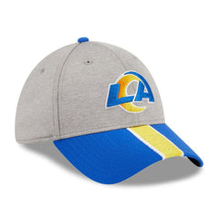 Los Angeles Rams New Era Striped 39THIRTY Flex Hat - Heather Gray/Royal sale