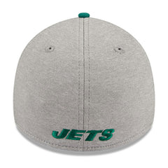 New York Jets New Era Striped 39THIRTY Flex Hat - Heather Gray/Green for sale