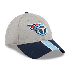 Tennessee Titans New Era Striped 39THIRTY Flex Hat - Heather Gray/Navy for sale