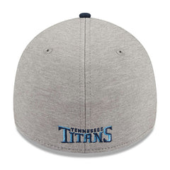 Tennessee Titans New Era Striped 39THIRTY Flex Hat - Heather Gray/Navy for sale