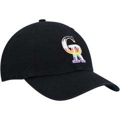 Colorado Rockies Team Pride Clean Up Adjustable Hat Black