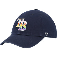Tampa Bay Rays Team Pride Clean Up Adjustable Hat Navy