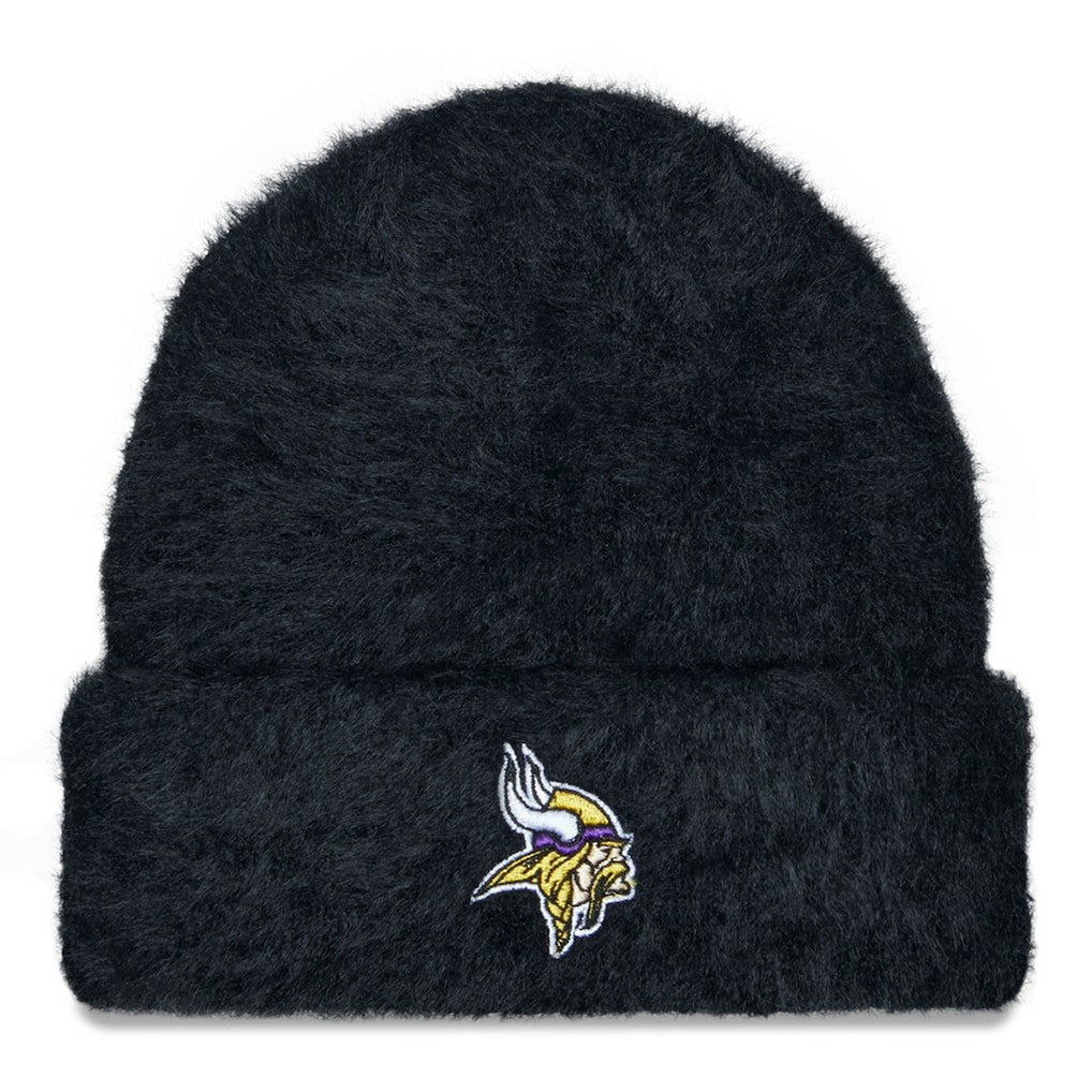Minnesota Vikings New Era Women's Fuzzy Cuffed Knit Hat - Black cheap