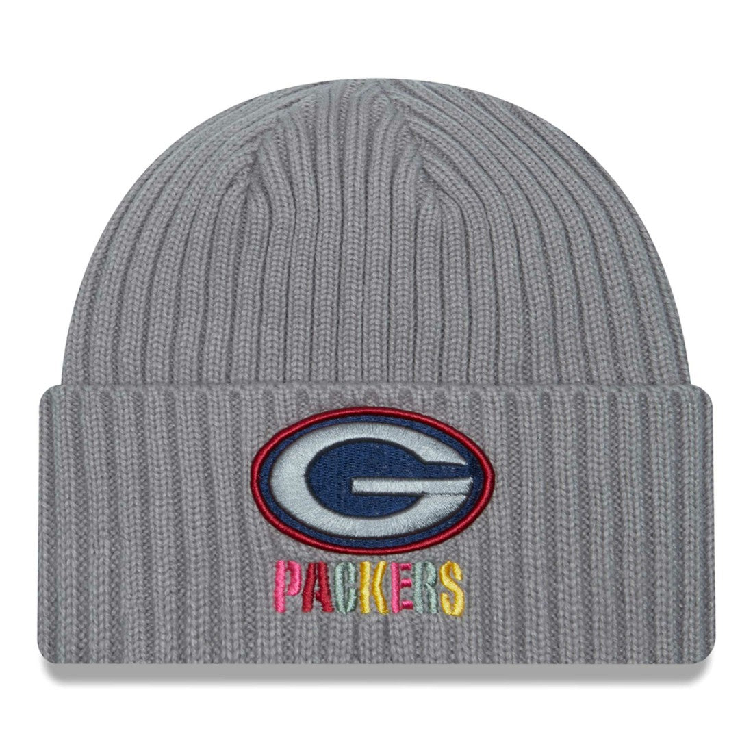 Green Bay Packers New Era Color Pack Multi Cuffed Knit Hat - Gray on sale