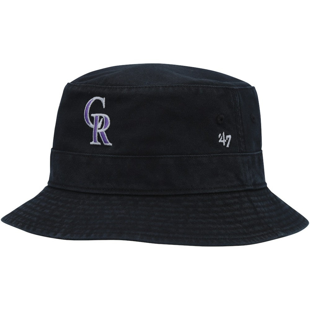 Colorado Rockies Primary Bucket Hat Black