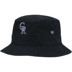 Colorado Rockies Primary Bucket Hat Black
