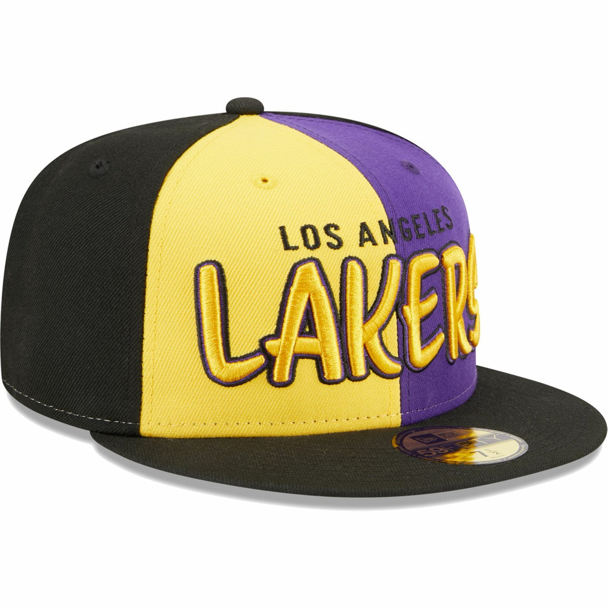 Los Angeles Lakers Pop Front 59FIFTY Fitted Hat - Black/Gold cheap