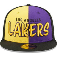 Los Angeles Lakers Pop Front 59FIFTY Fitted Hat - Black/Gold cheap