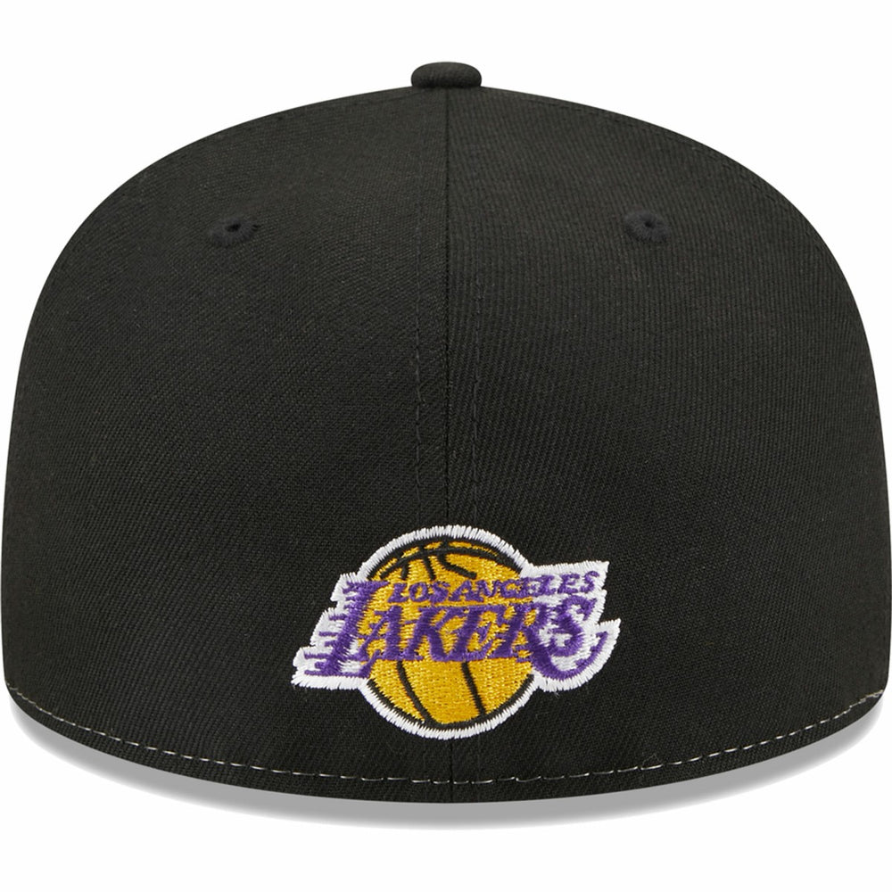 Los Angeles Lakers Pop Front 59FIFTY Fitted Hat - Black/Gold cheap