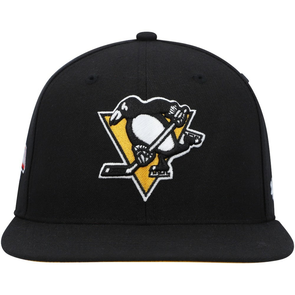 Pittsburgh Penguins '47 Sure Shot Captain Snapback Hat - Black Hats
