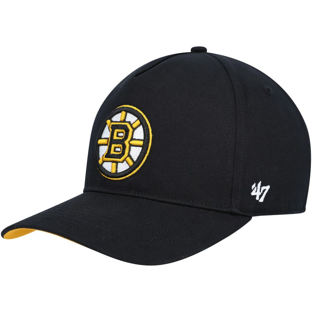 Boston Bruins '47 Primary Hitch Snapback Hat - Black Hats