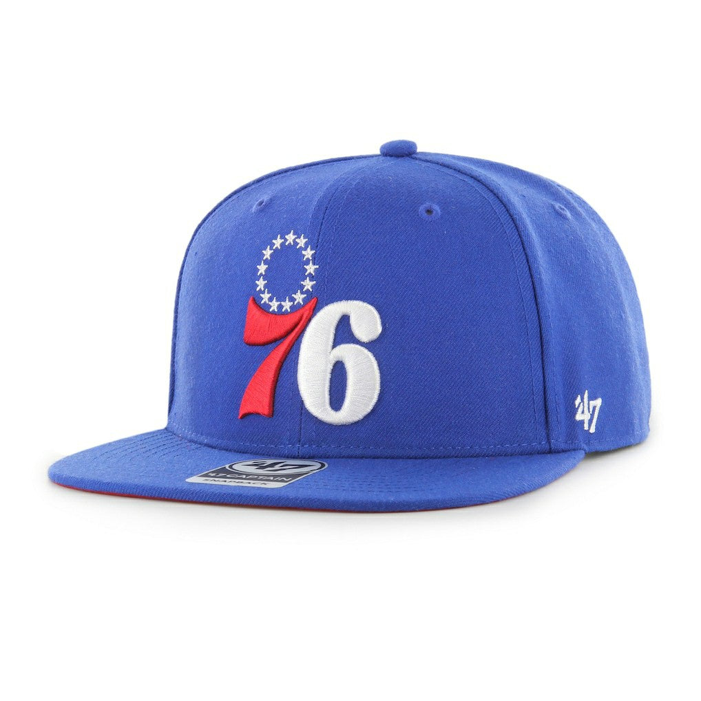 Philadelphia 76ers '47 Sure Shot Captain Snapback Hat - Royal discount