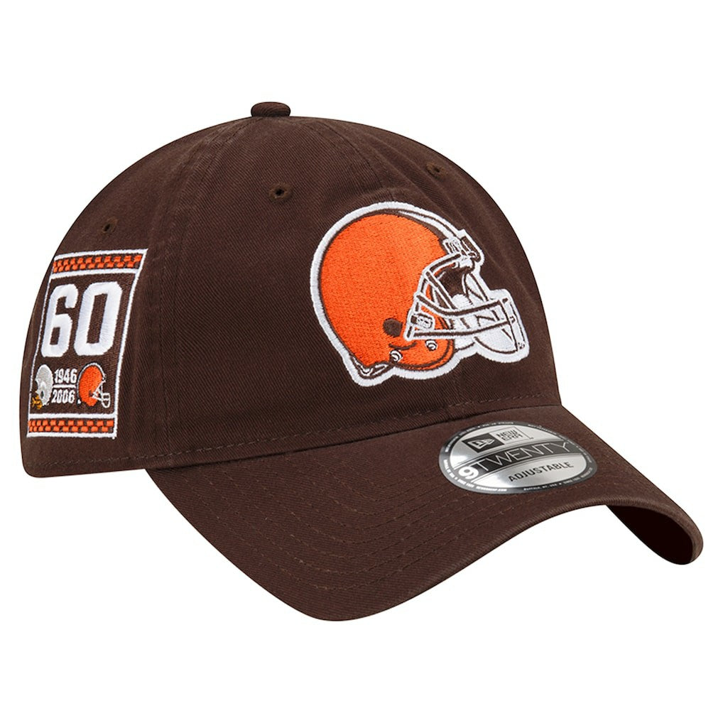 Cleveland Browns New Era Distinct 9TWENTY Adjustable Hat - Brown for sale