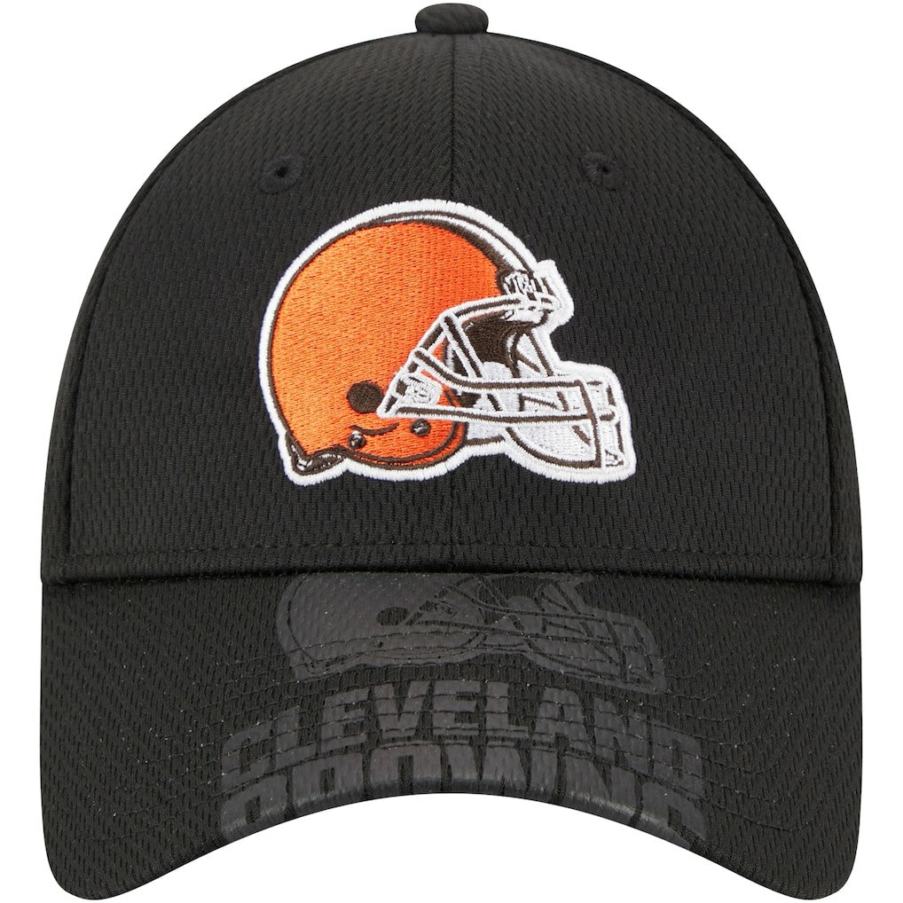 Cleveland Browns New Era Top Visor 9FORTY Adjustable Hat - Black discount