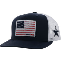 Dallas Cowboys HOOey Rope Flag Trucker Adjustable Hat - Navy/White discount