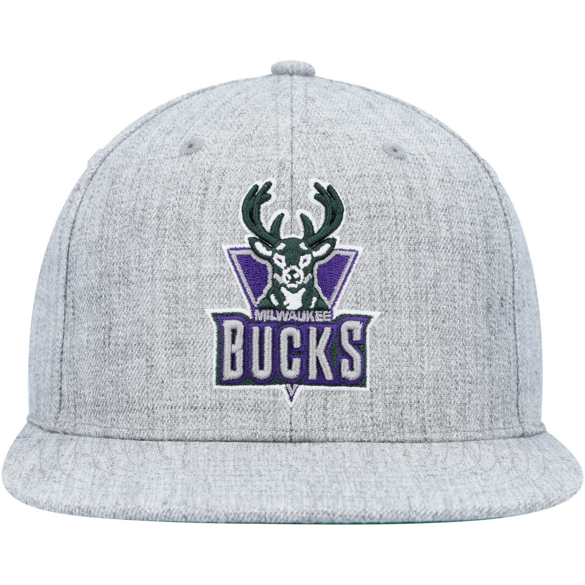 Milwaukee Bucks Hardwood Classics 2.0 Snapback Hat - Heather Gray cheap