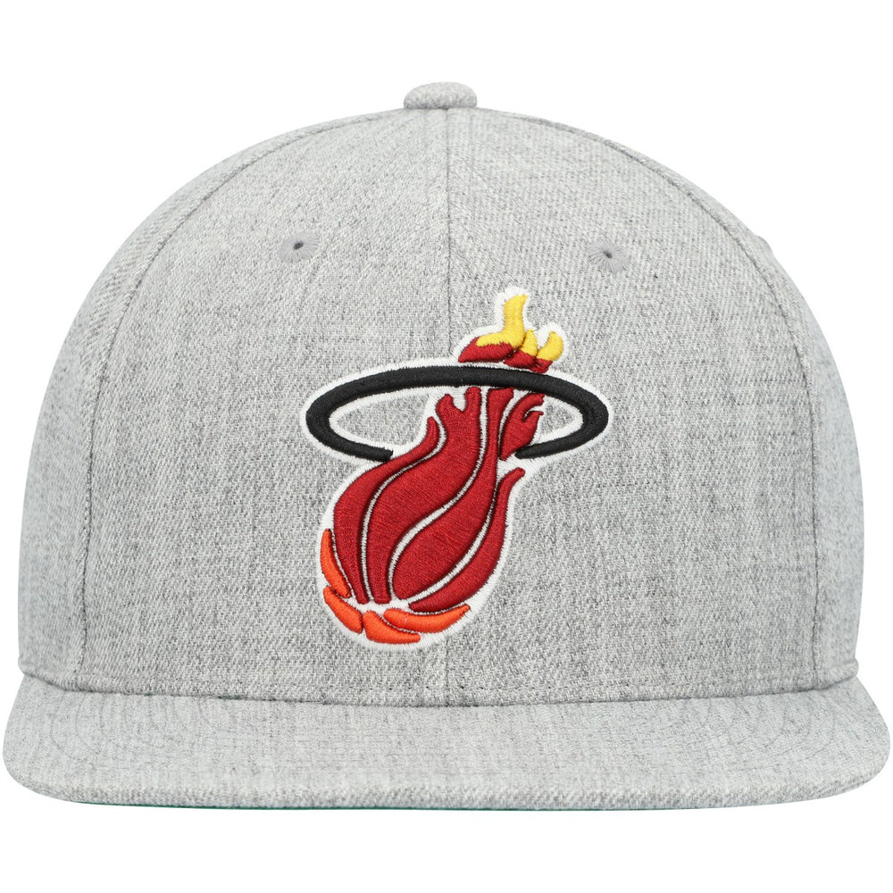 Miami Heat Hardwood Classics 2.0 Snapback Hat - Heather Gray shop