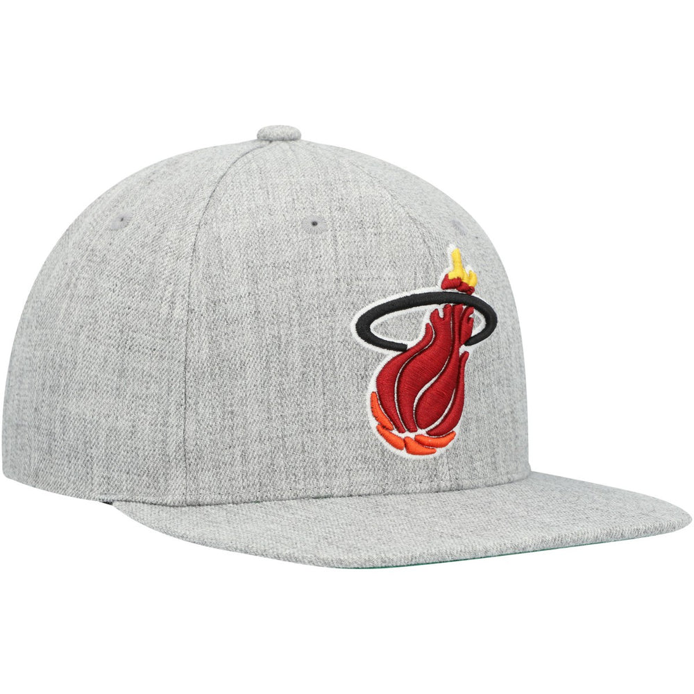 Miami Heat Hardwood Classics 2.0 Snapback Hat - Heather Gray shop