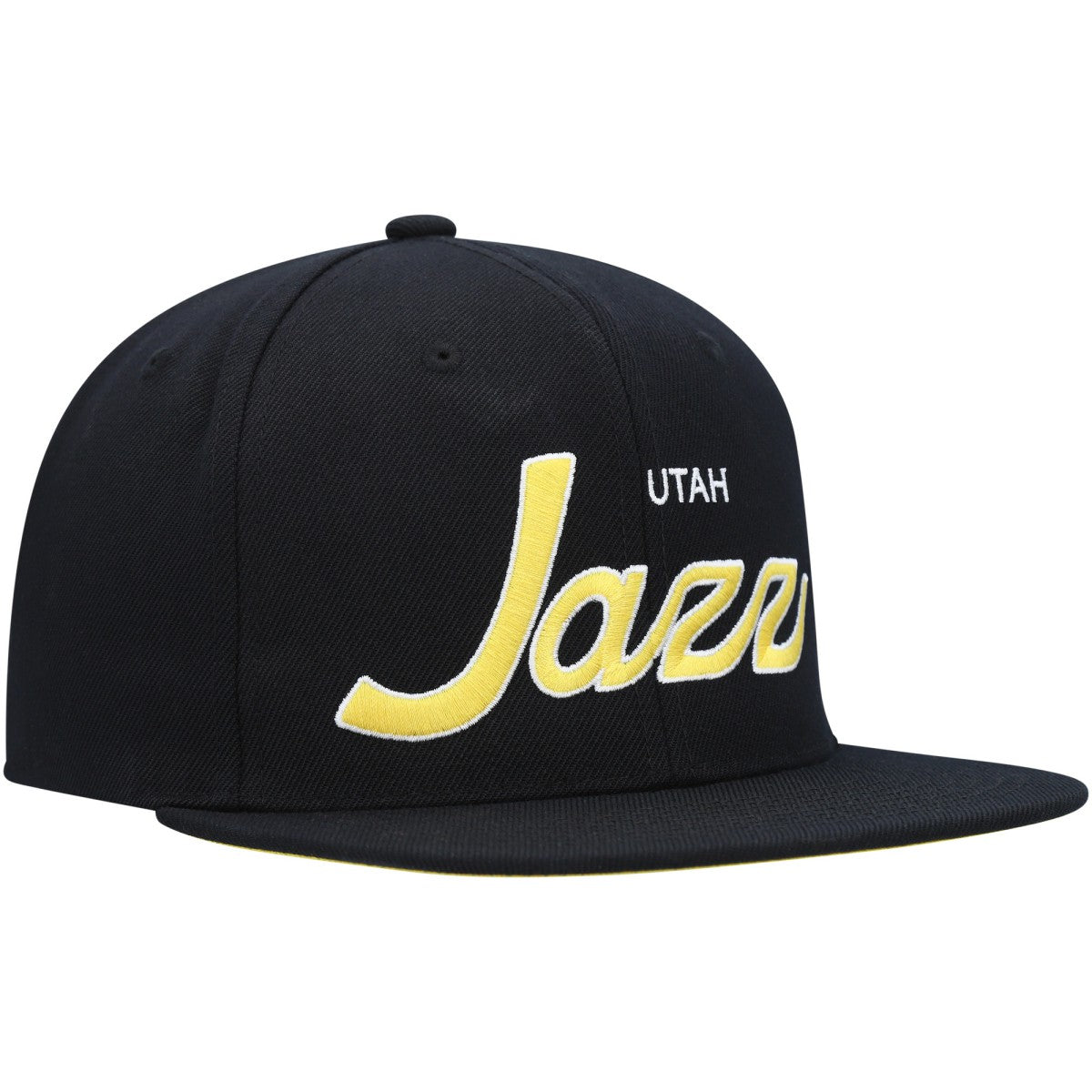Utah Jazz Hardwood Classics Script 2.0 Snapback Hat - Black shop