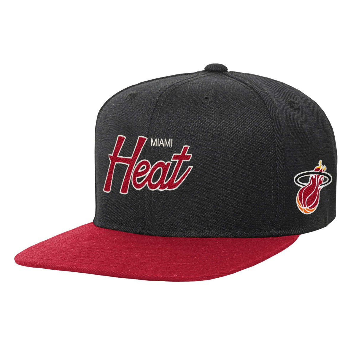 Miami Heat Youth Team Script Snapback Hat - Black sale