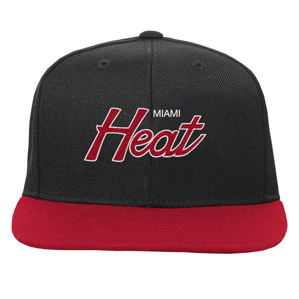 Miami Heat Youth Team Script Snapback Hat - Black sale