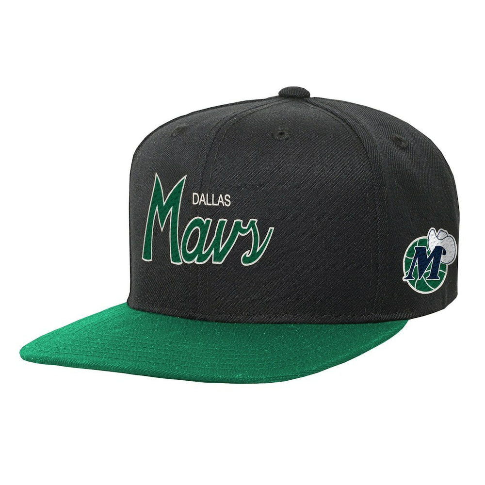 Dallas Mavericks Youth Team Script Snapback Hat sale - Black on sale