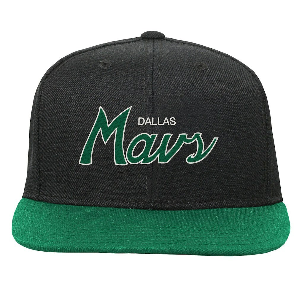 Dallas Mavericks Youth Team Script Snapback Hat sale - Black on sale