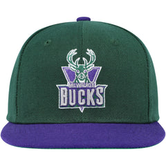 Milwaukee Bucks Youth Two-Tone Snapback Hat - Hunter Green/Purple sale