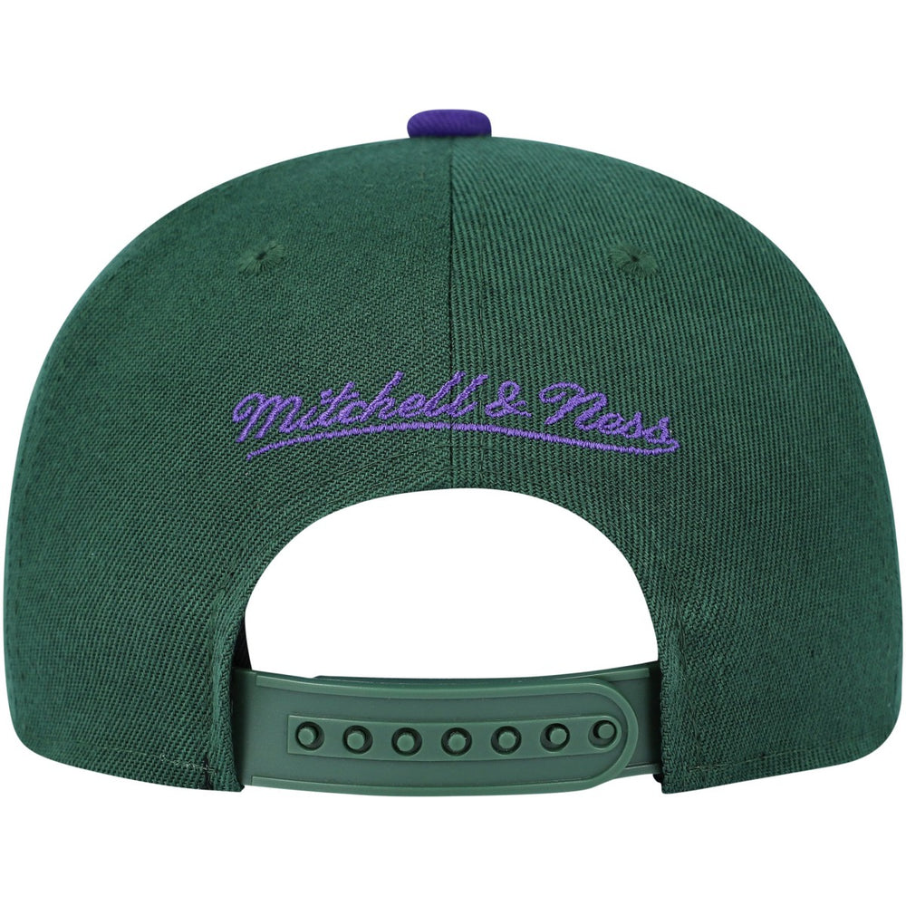 Milwaukee Bucks Youth Two-Tone Snapback Hat - Hunter Green/Purple sale