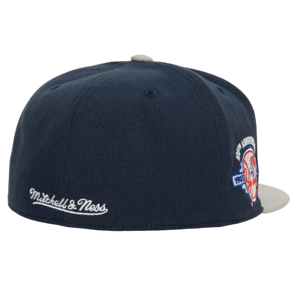 New York Yankees Bases Loaded Fitted Hat Navy/Gray