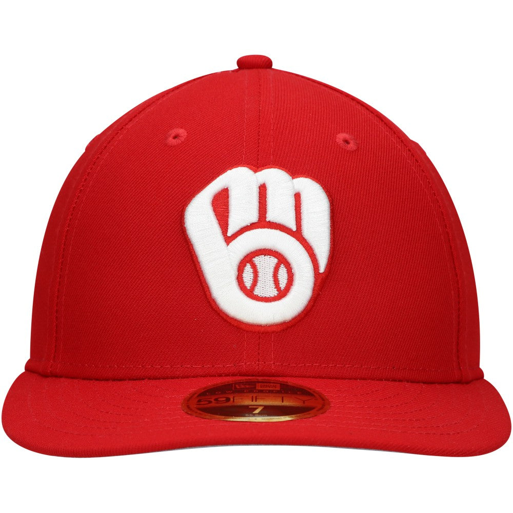 Milwaukee Brewers Low Profile 59FIFTY Fitted Hat Scarlet