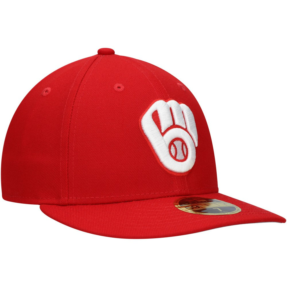 Milwaukee Brewers Low Profile 59FIFTY Fitted Hat Scarlet