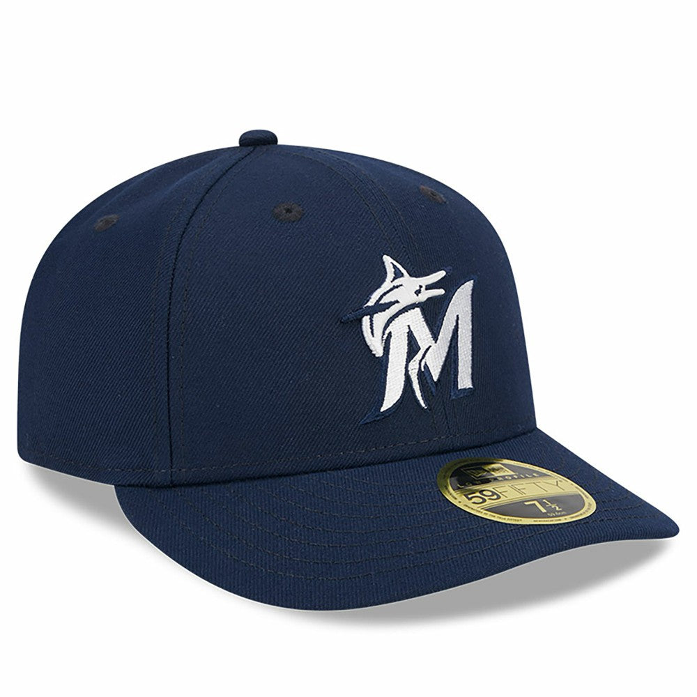 Miami Marlins Oceanside Low Profile 59FIFTY Fitted Hat Navy