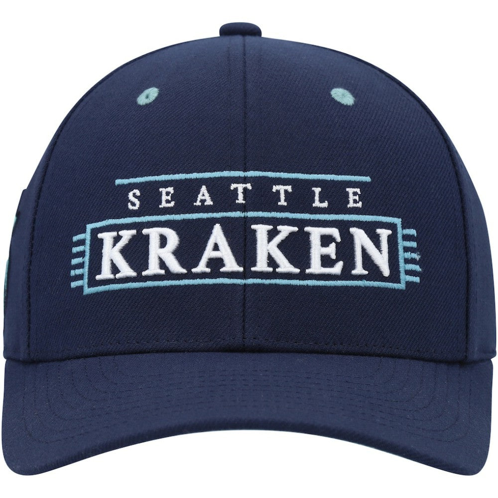 Seattle Kraken Mitchell & Ness LOFI Pro Snapback Hat - Deep Sea Blue Hats