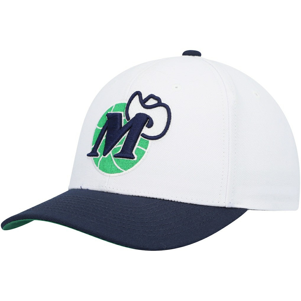Dallas Mavericks Hardwood Classics Core 2-Tone 2.0 Pro Snapback Hat sale - White/Navy for sale