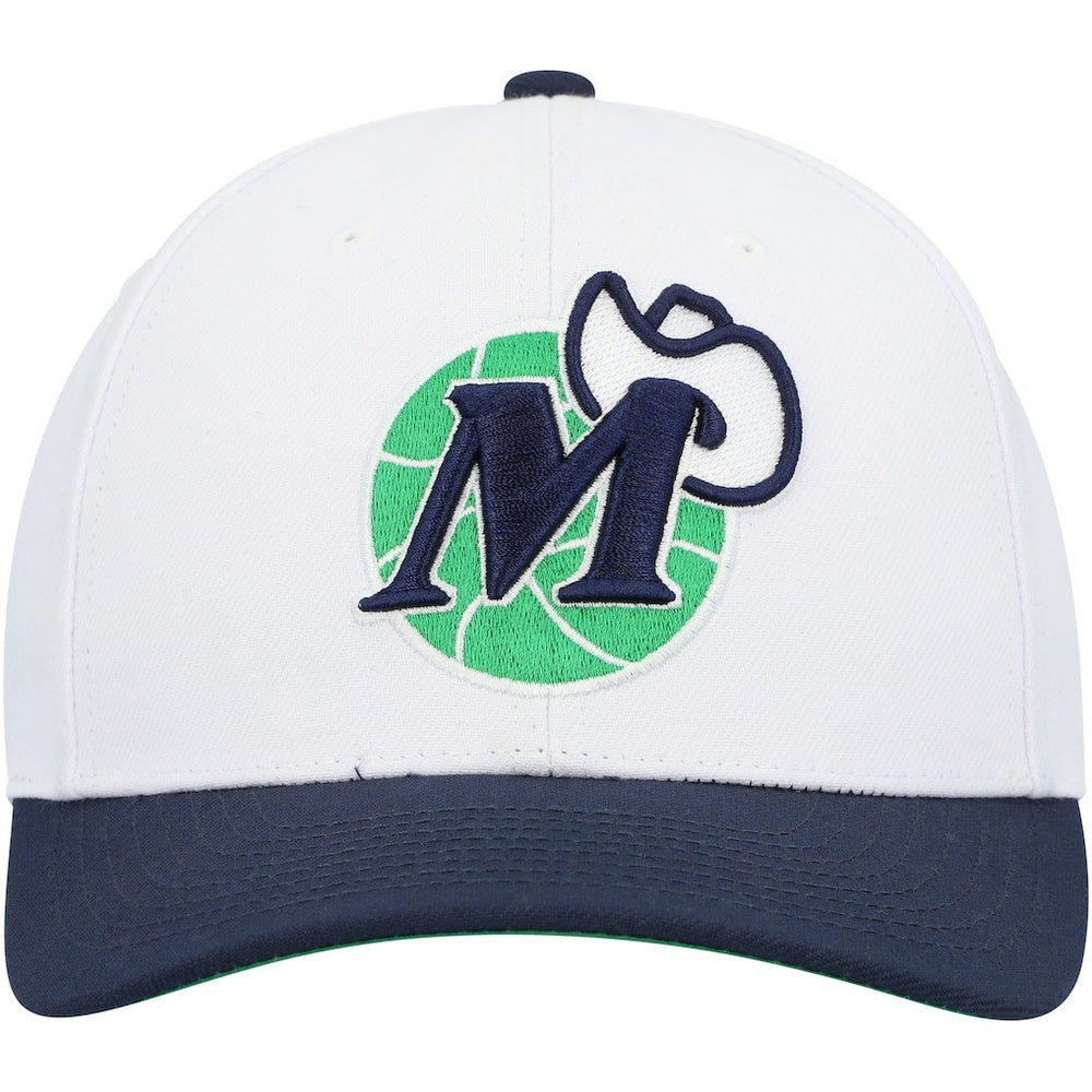 Dallas Mavericks Hardwood Classics Core 2-Tone 2.0 Pro Snapback Hat sale - White/Navy for sale