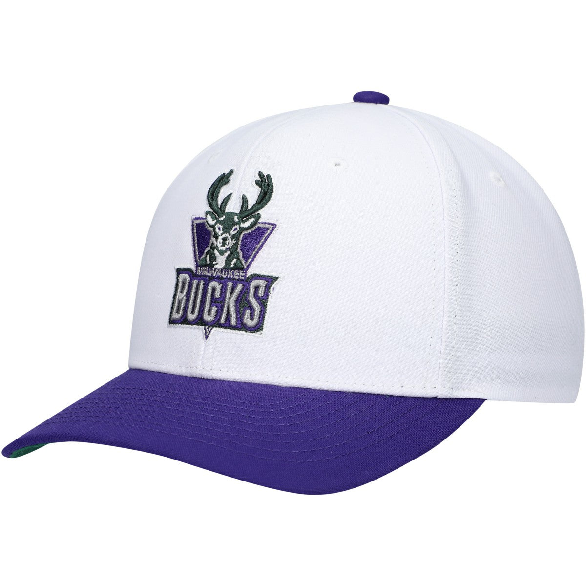 Milwaukee Bucks Hardwood Classics Core 2-Tone 2.0 Pro Snapback Hat - White/Purple discount