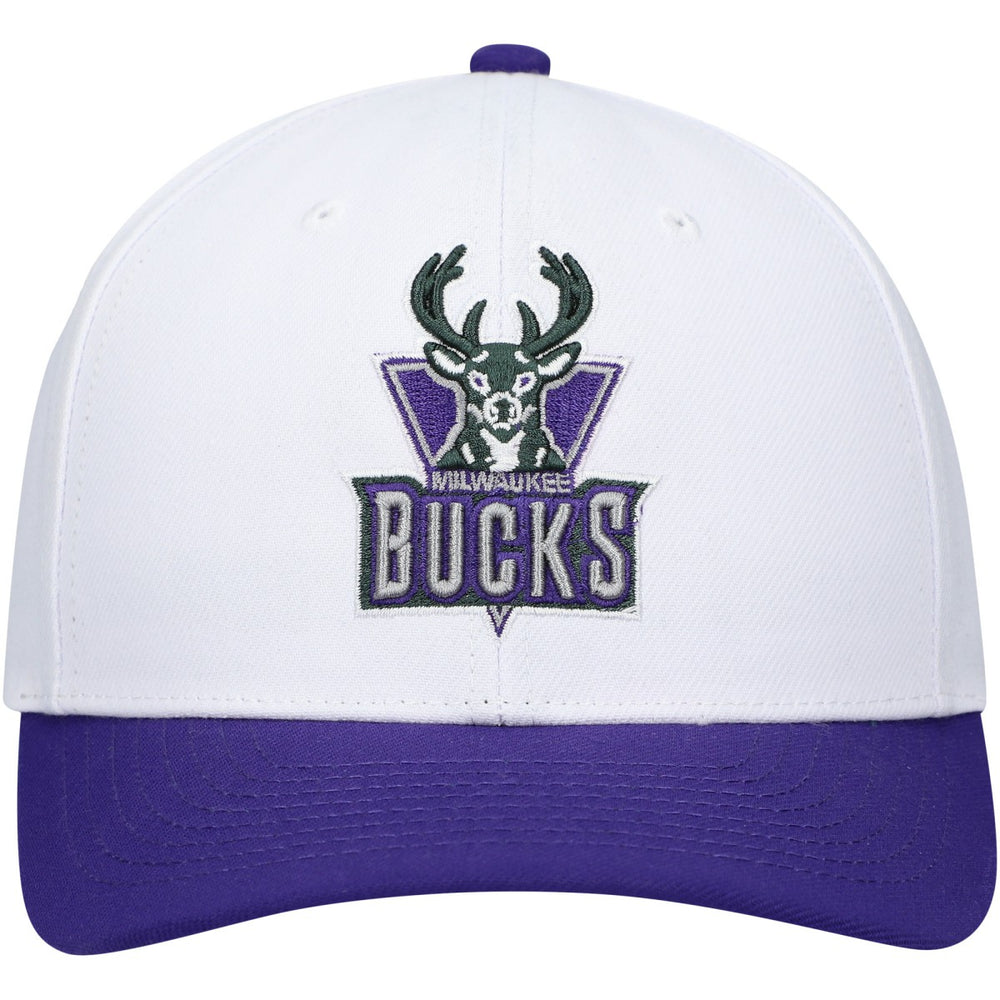 Milwaukee Bucks Hardwood Classics Core 2-Tone 2.0 Pro Snapback Hat - White/Purple discount