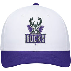 Milwaukee Bucks Hardwood Classics Core 2-Tone 2.0 Pro Snapback Hat - White/Purple discount