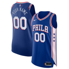 Philadelphia 76ers Custom Authentic Jersey - Icon Edition - Royal sale