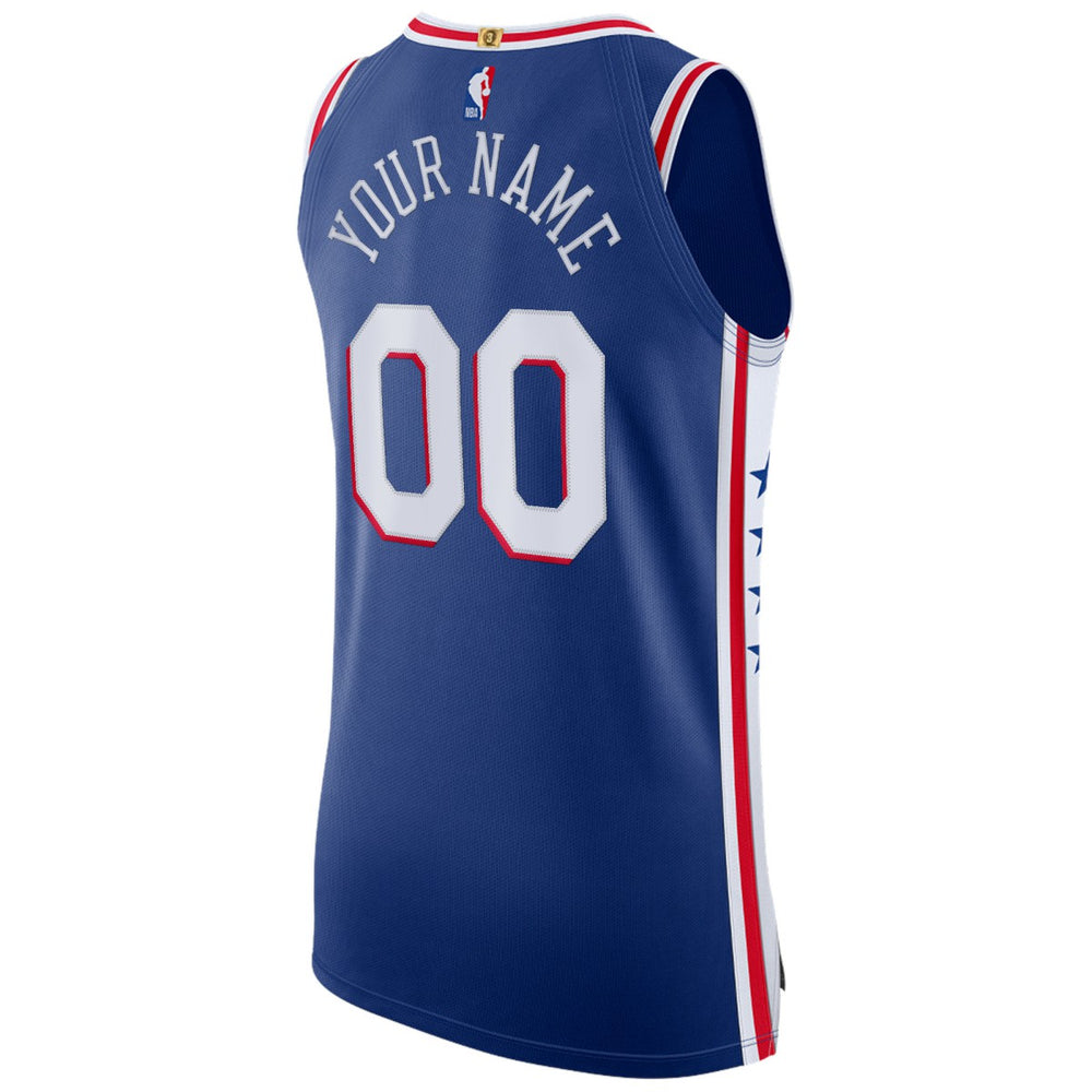 Philadelphia 76ers Custom Authentic Jersey - Icon Edition - Royal sale