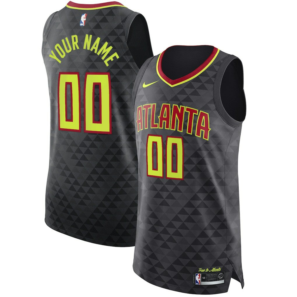 Atlanta Hawks Authentic Custom Jersey Black - Icon Edition outlet