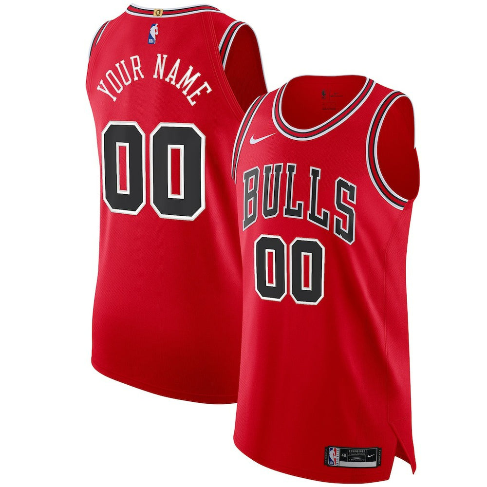 Chicago Bulls Authentic Custom Jersey Red sale - Icon Edition shop