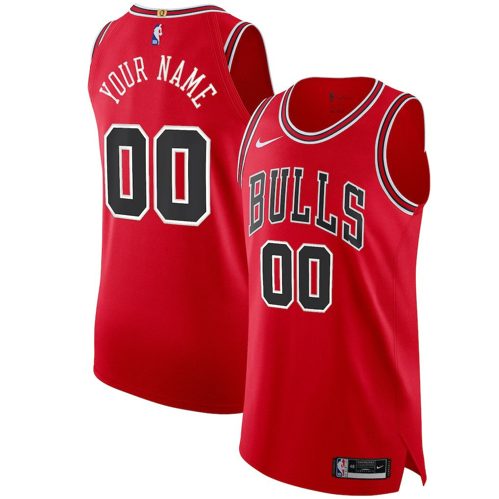 Chicago Bulls Authentic Custom Jersey Red sale - Icon Edition shop