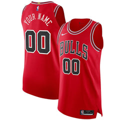 Chicago Bulls Authentic Custom Jersey Red sale - Icon Edition shop
