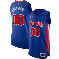 Detroit Pistons Authentic Custom Jersey Blue sale - Icon Edition discount