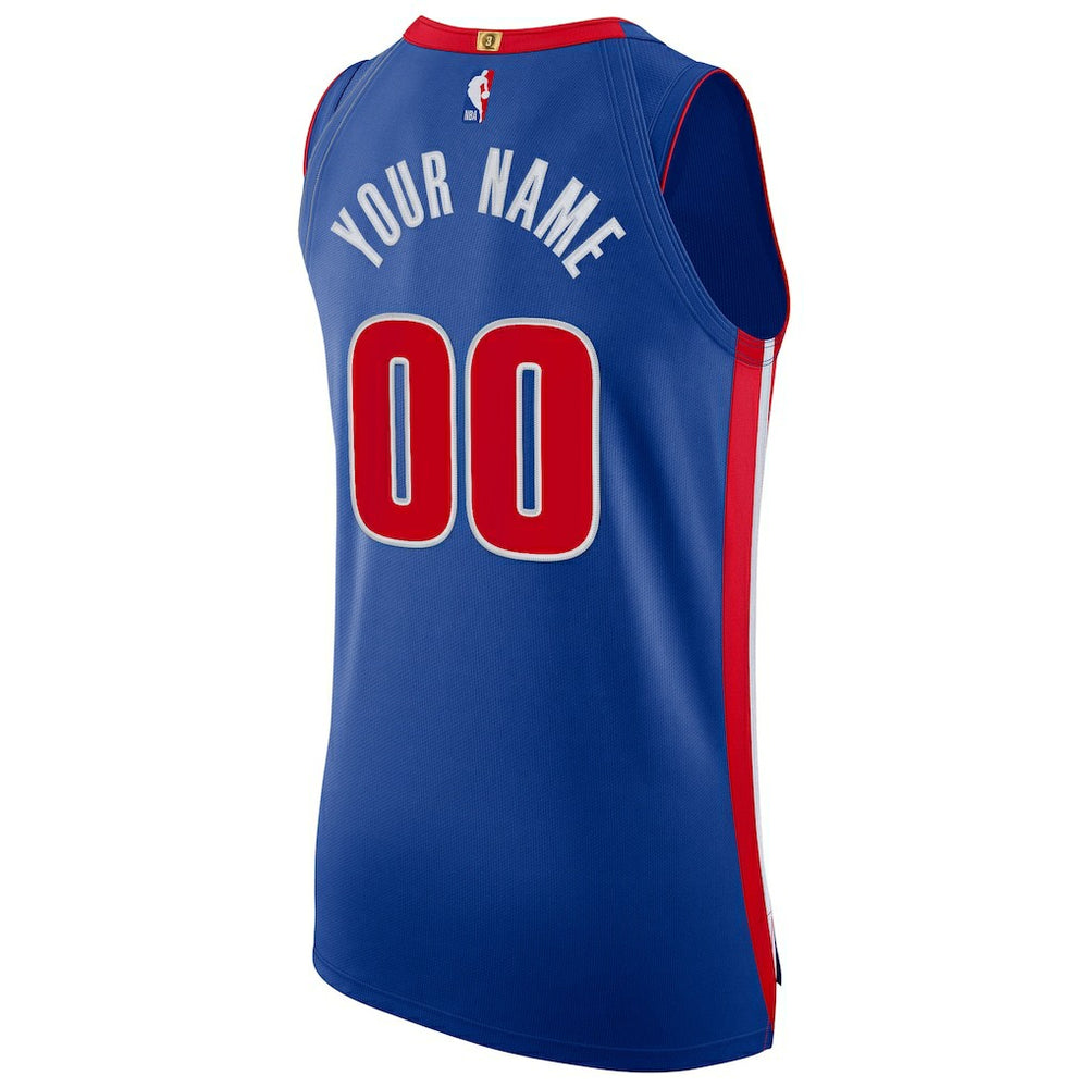 Detroit Pistons Authentic Custom Jersey Blue sale - Icon Edition discount