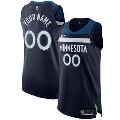 Minnesota Timberwolves Authentic Custom Jersey Navy - Icon Edition outlet