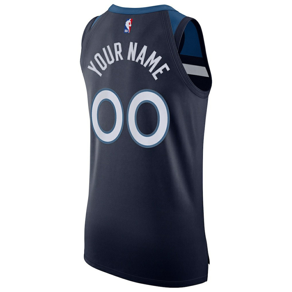 Minnesota Timberwolves Authentic Custom Jersey Navy - Icon Edition outlet