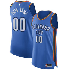 Oklahoma City Thunder Authentic Custom Jersey Blue - Icon Edition for sale